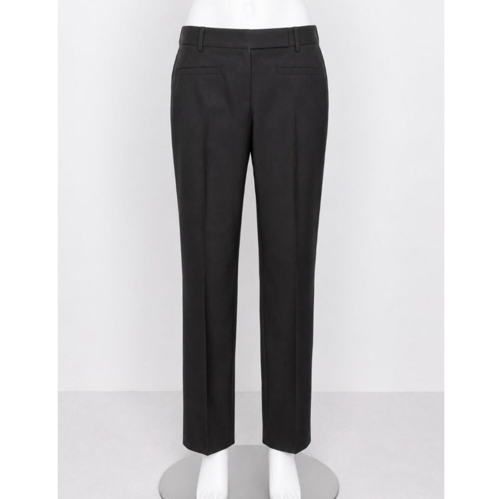 Club Monaco Jet Black Pressed Front Crease Straight Leg Trouser Pant Pockets 8